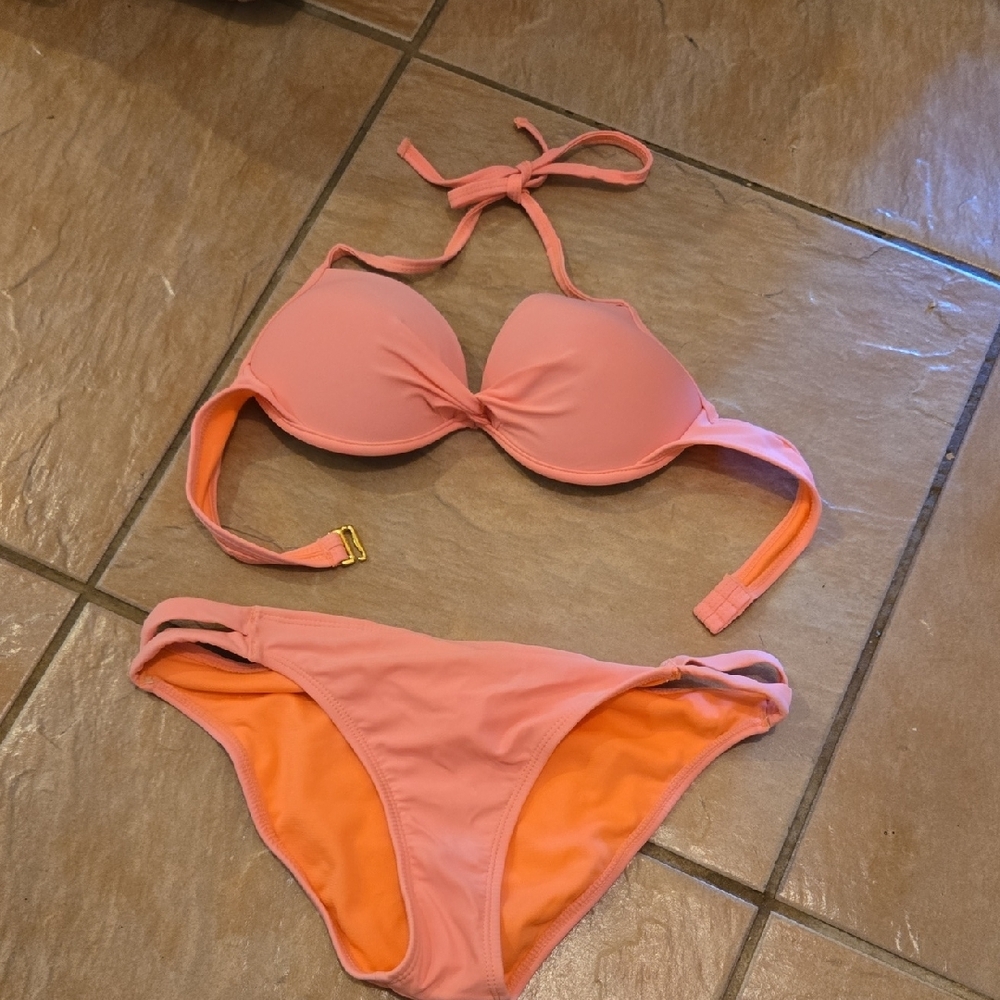 Brand Bikini Set in Pink and Orange